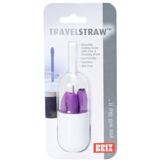 TravelStraw opvouwbaar siliconen rietje